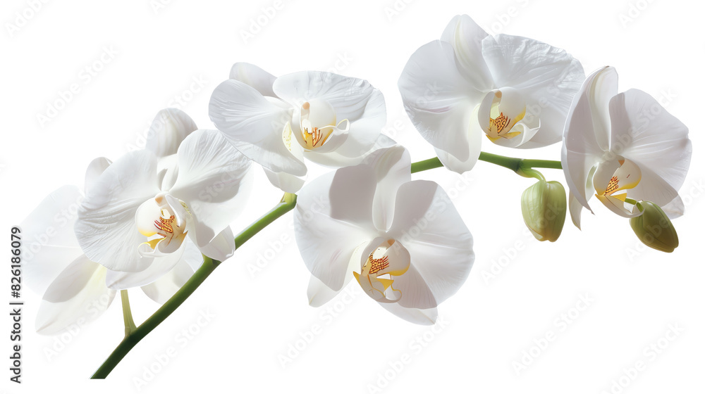 Beautiful white orchid flowers in full bloom, showcasing delicate petals and a natural elegance that's perfect for any floral setting or decor. Beautiful white orchid flowers in full bloom, showcasing delicate petals and a natural elegance that's perfect for any floral setting or decor.