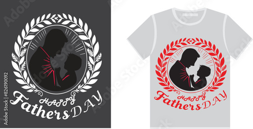 Happy fathers day typography t shirt design