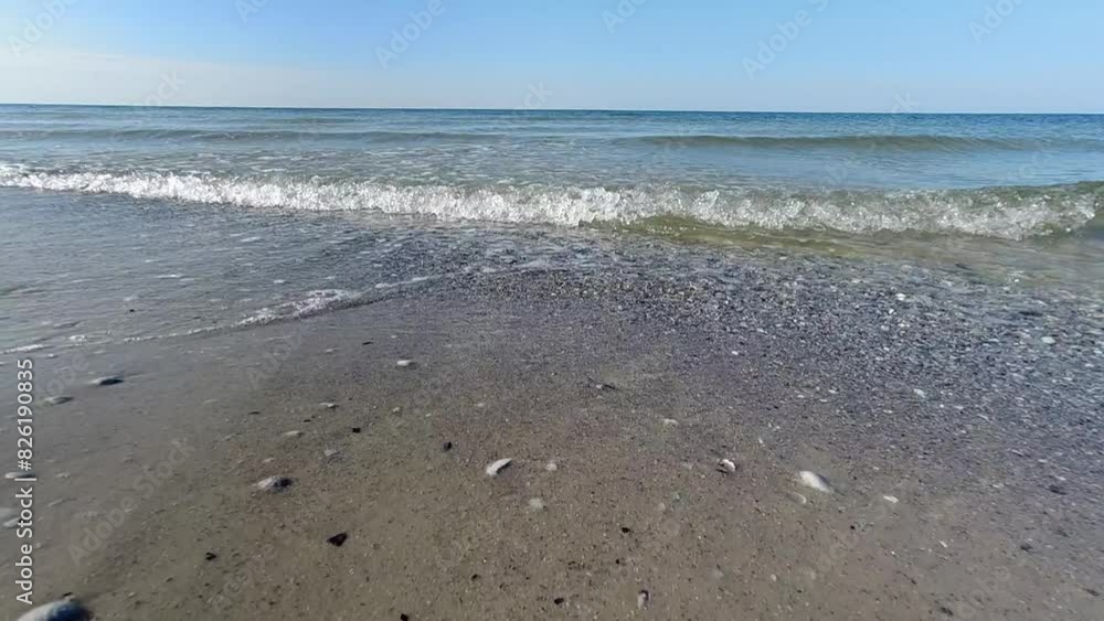 Early morning. Sea surf. Slow motion. Early morning. Sea surf. Slow motion.
