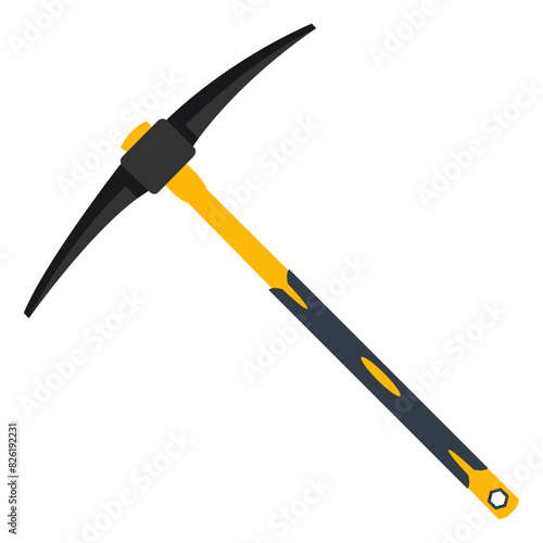 Pickaxe vector isolated on white background. masons pickaxe hammer vector industrial workers tool equipment for repair contract and locksmith work vector
