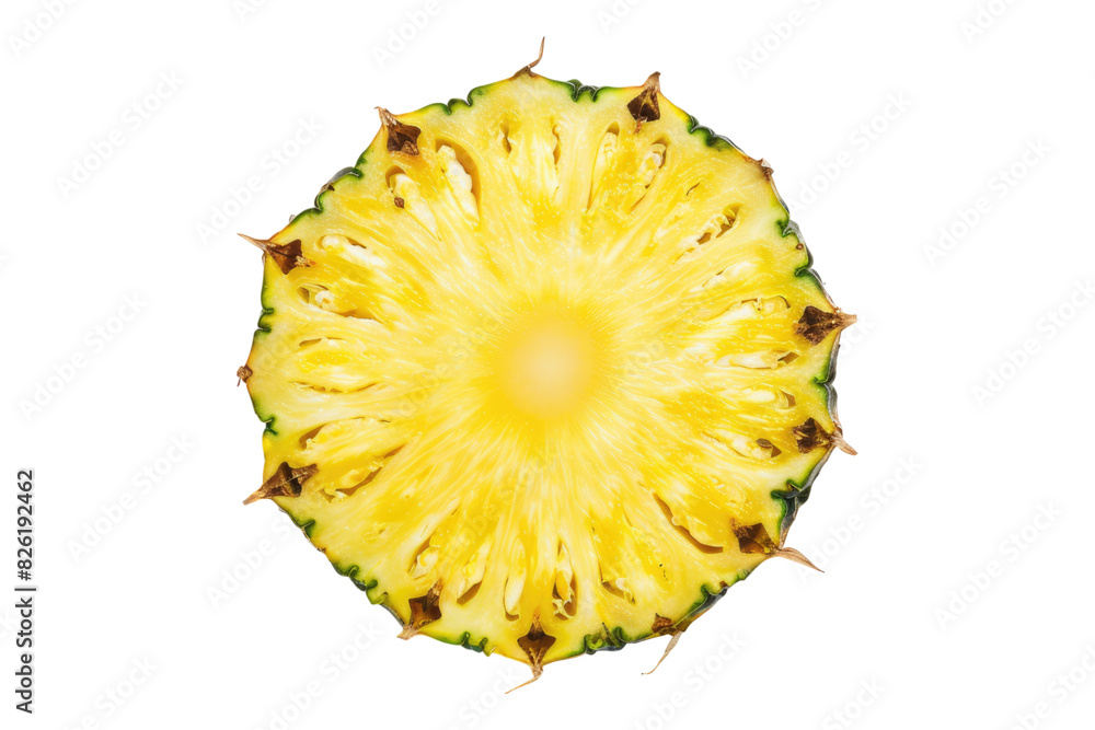 Pineapple cut section isolated on white background Pineapple cut section isolated on white background