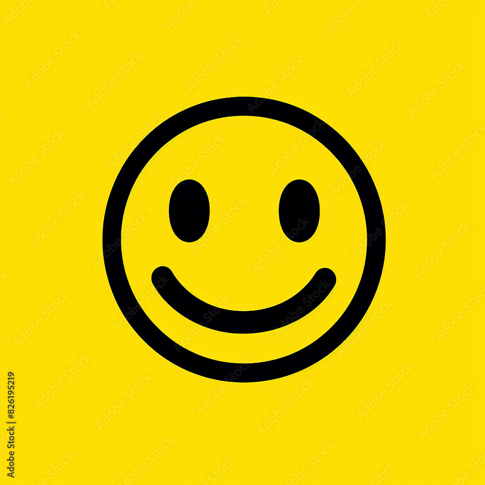 Fototapeta premium Smiley_Face_Modern_Line_Icon_Vector_Line_Art