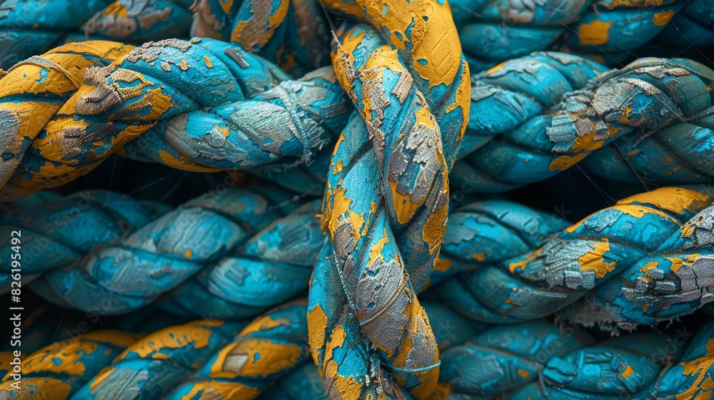 Mining Rope, Concept of Strength and Unity. Mining Rope, Concept of Strength and Unity.