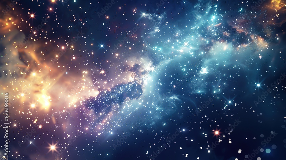 Realastic photo galaxy star bright atmosphere