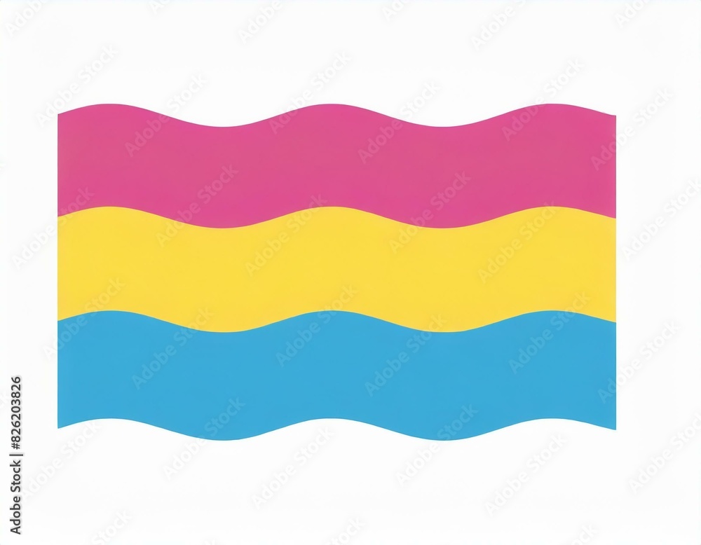 Obraz premium vector image of the pansexual flag on black white background, lgbt queer pride month, wallpaper logo, gay lesbian transgender bisexual