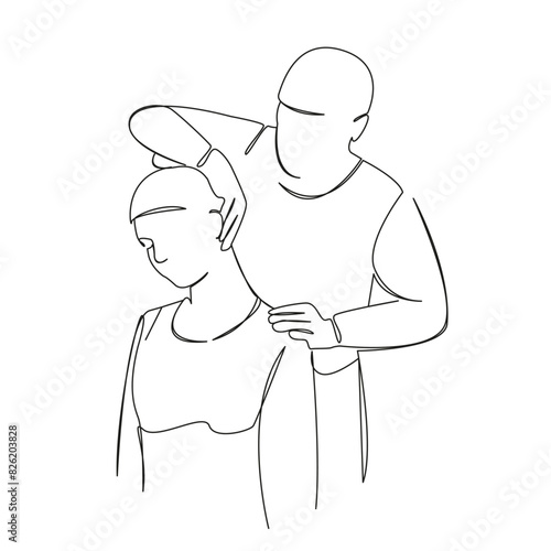 chiropractic doctor working on woman's neck