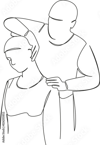 chiropractic doctor working on woman's neck