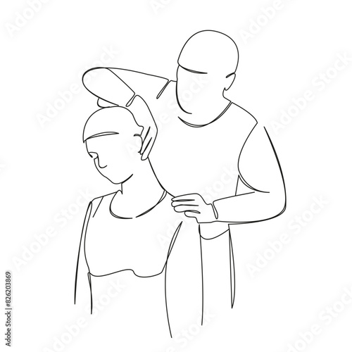 chiropractic doctor working on woman's neck