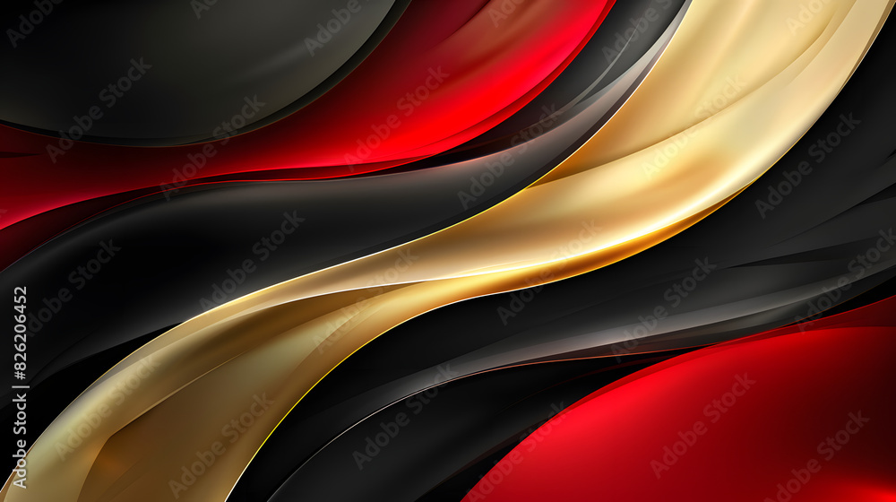 Fototapeta premium blue gold red luxurious abstract geometric presentation