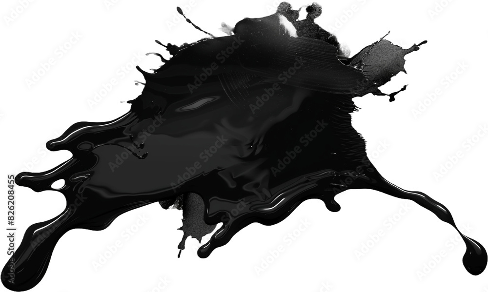 black ink splash isolated on transparent background black ink splash isolated on transparent background