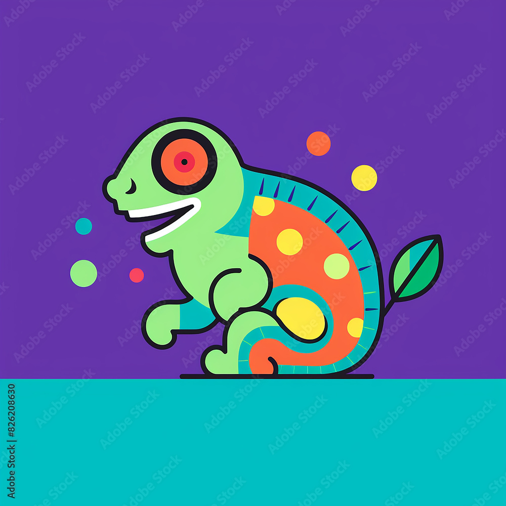 Cheerful_Chameleon_Chameleon_changing_colors_with_joy Cheerful_Chameleon_Chameleon_changing_colors_with_joy