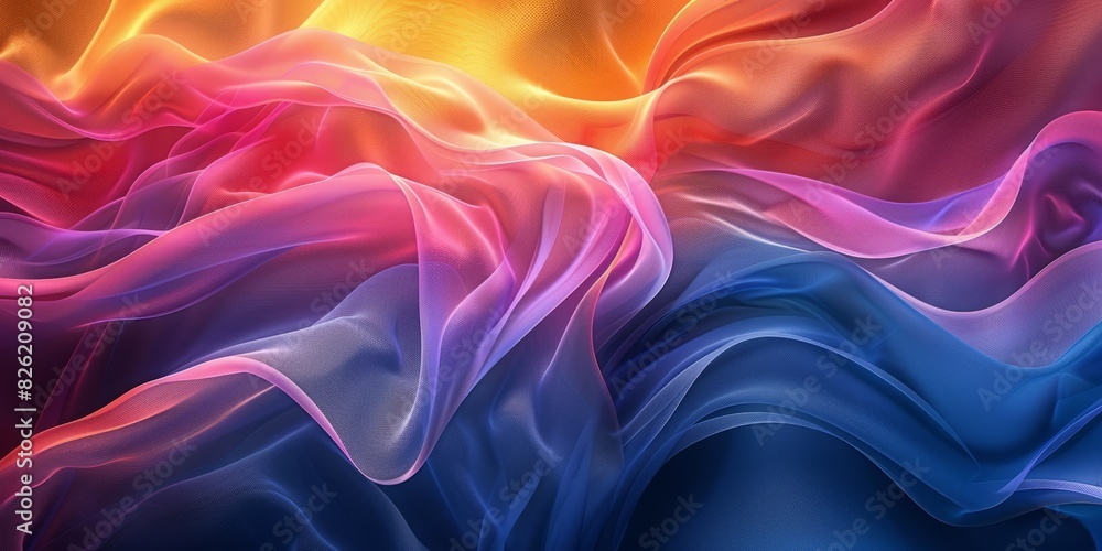 full frame shot of abstract background with colorful wavy lines