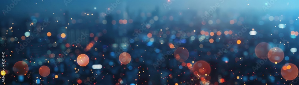 Bokeh blurred lights creating bokeh effect in a city at night background, night light, dreamy style, space for text right Bokeh blurred lights creating bokeh effect in a city at night background, night light, dreamy style, space for text right