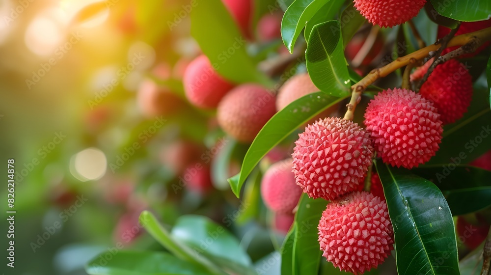 Bunch of Lychees on a Litchi Tree Bunch of Lychees on a Litchi Tree