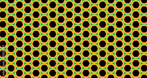 Abstract seamless hexagon pattern design, background with pattern, rainbow colors