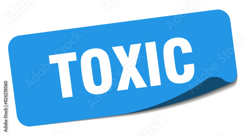 toxic sticker. toxic label