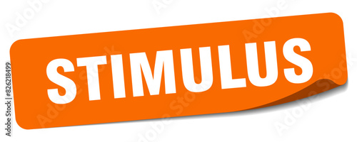 stimulus sticker. stimulus label