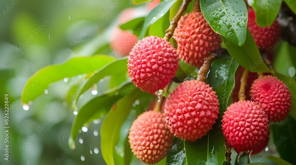 Bunch of Lychees on a Litchi Tree Bunch of Lychees on a Litchi Tree
