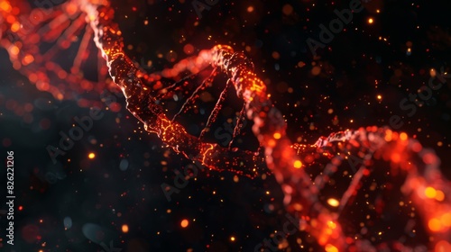 The Glowing DNA Helix photo