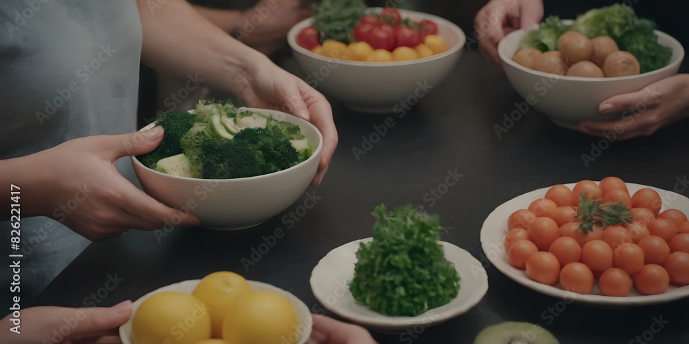 person holding a bowl of vegetables person holding a bowl of vegetables