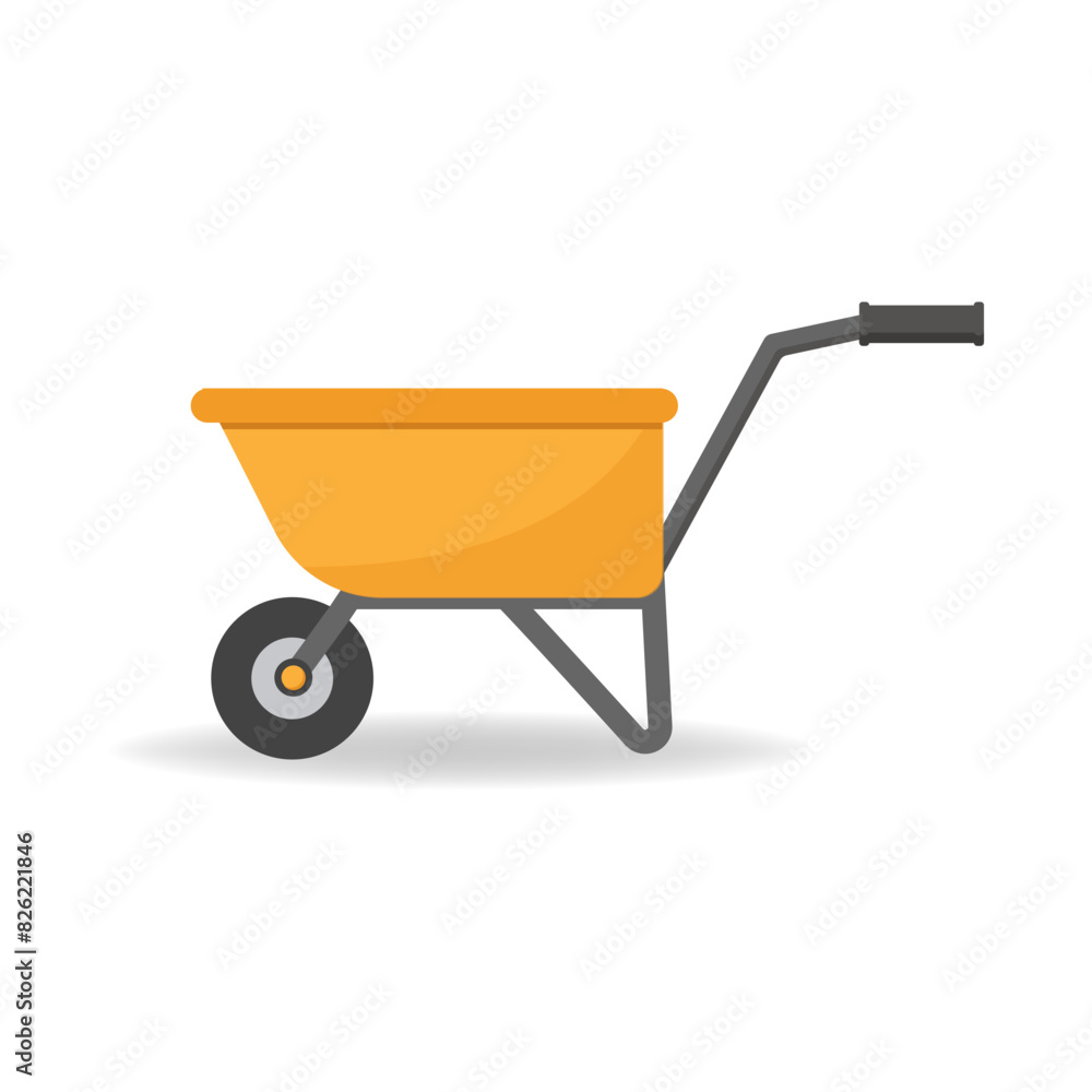 Trolley for vegetable garden, gardening. Vector illustration