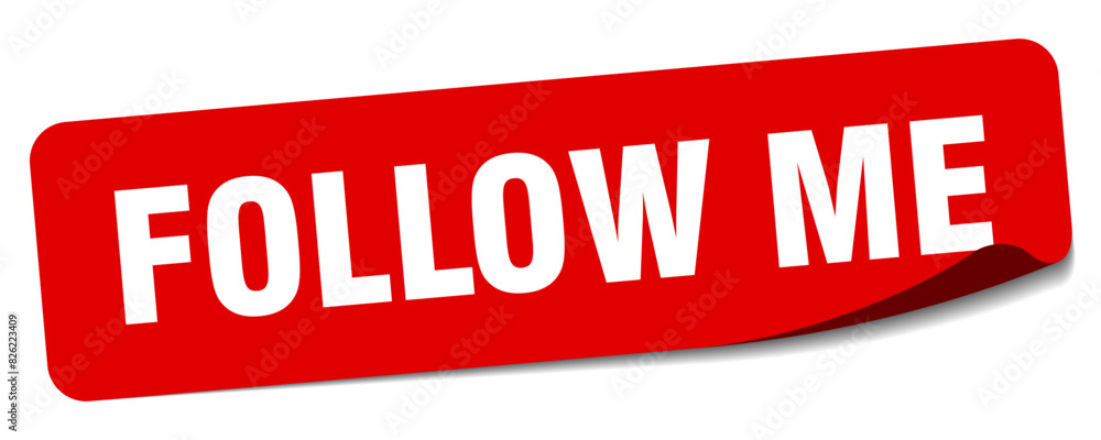 follow me sticker. follow me label follow me sticker. follow me label