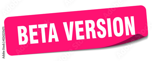 beta version sticker. beta version label