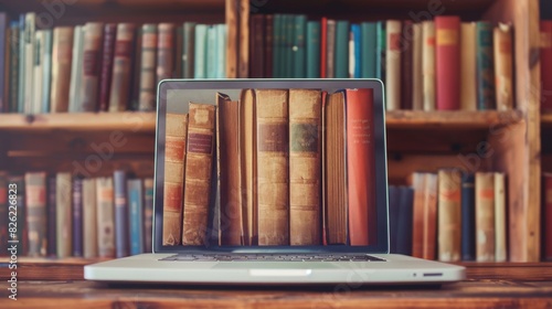 The Laptop and Books photo