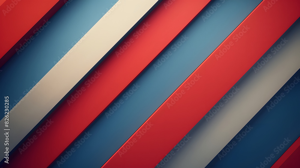 Fototapeta premium Blue red abstract presentation background with stripes