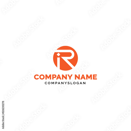Letter IR logo design, vector logo design