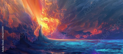 Abstract Voyage to Paradise Concept