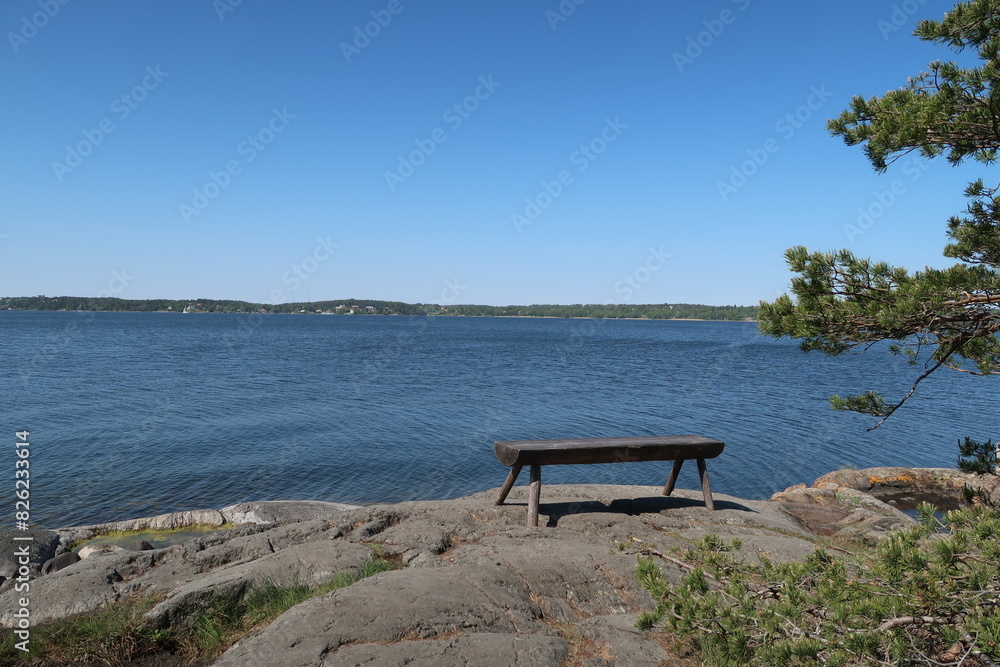 Beautiful coastal walk at artipelag in the archipelago near stockholm Beautiful coastal walk at artipelag in the archipelago near stockholm