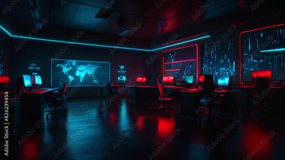 Capturing server equipment with flashing light indicators, this slow-moving video in a data center is seamlessly looped and shown in close-up. Capturing server equipment with flashing light indicators, this slow-moving video in a data center is seamlessly looped and shown in close-up.