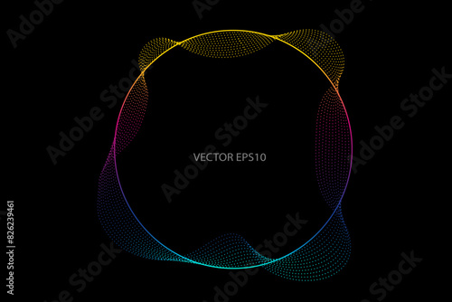 circle lines of music color light