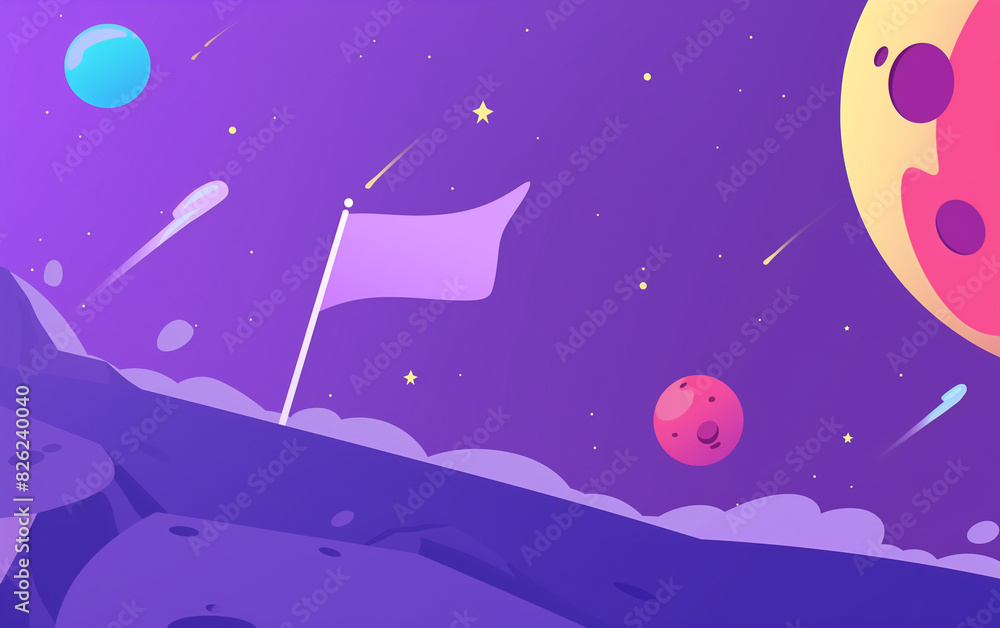 Obraz premium rocket in space