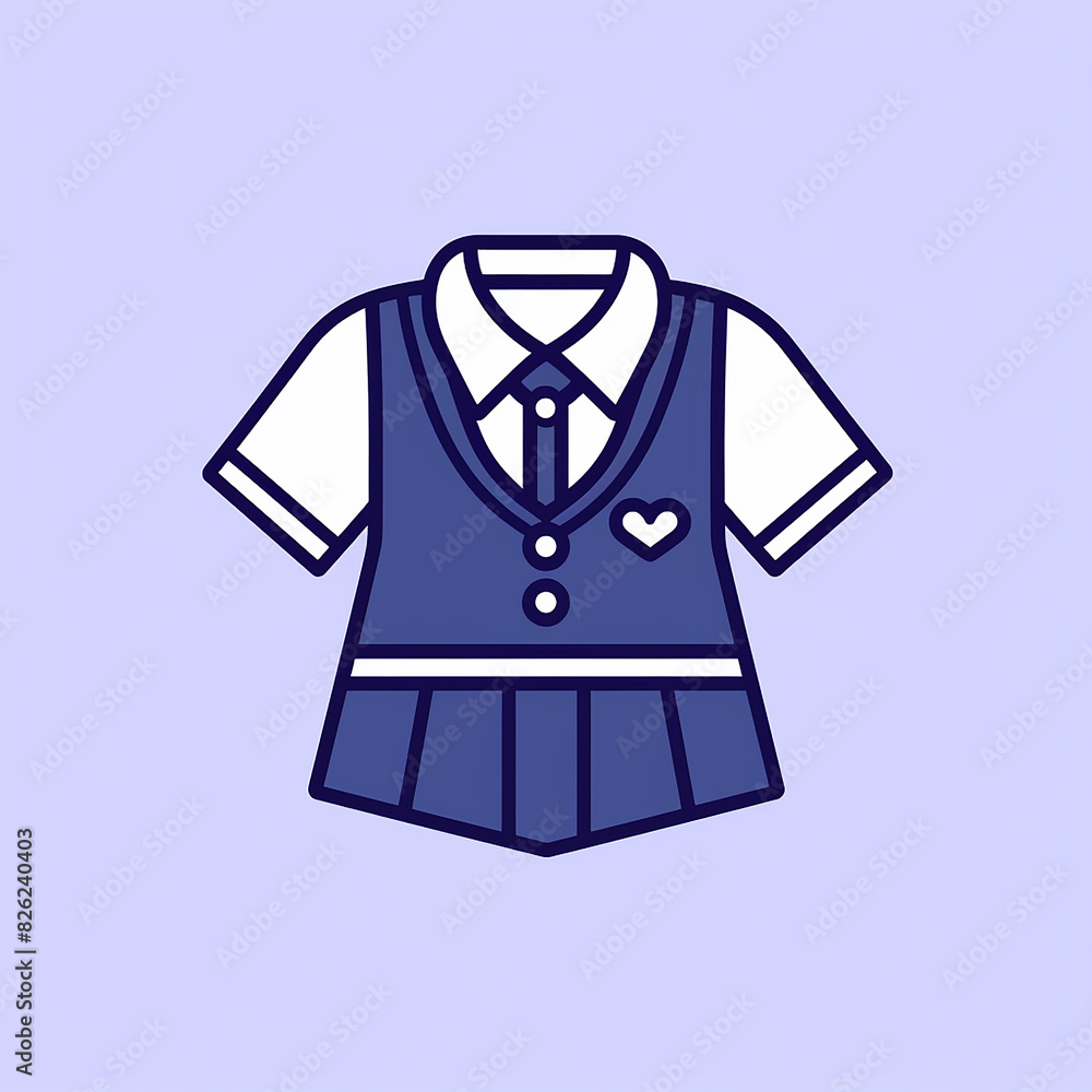 School_Uniform_Modern_Line_Icon_Vector_Line_Art_CuteI School_Uniform_Modern_Line_Icon_Vector_Line_Art_CuteI