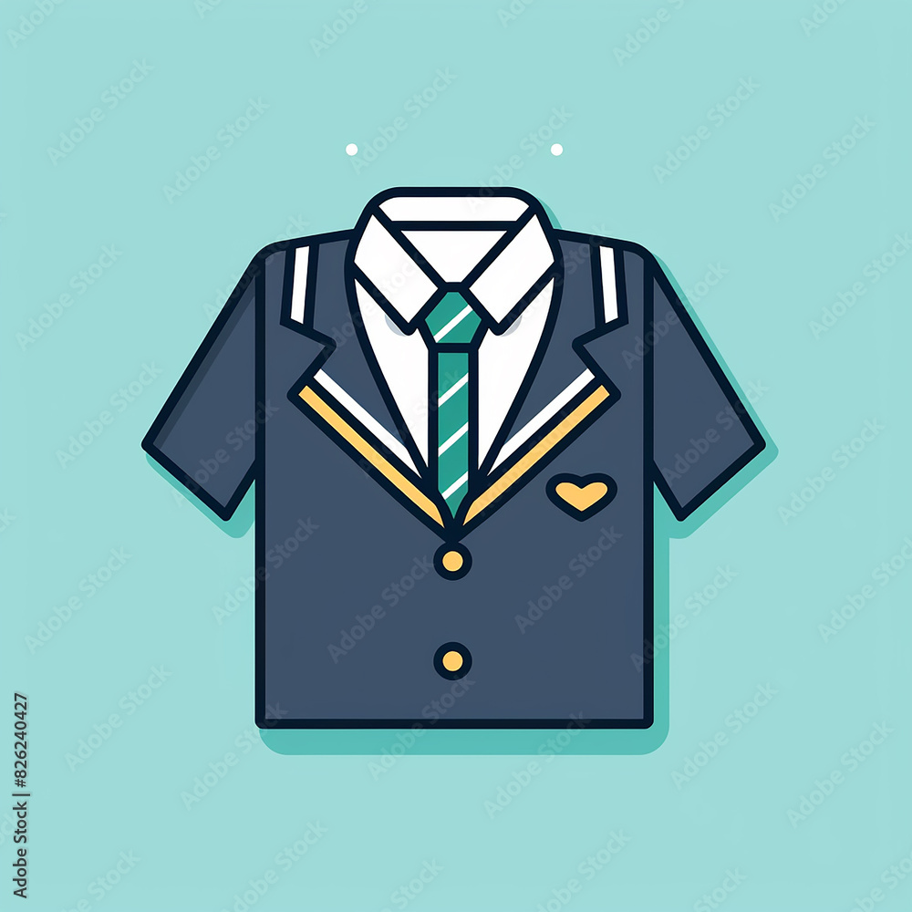 School_Uniform_Modern_Line_Icon_Vector_Line_Art_CuteI School_Uniform_Modern_Line_Icon_Vector_Line_Art_CuteI