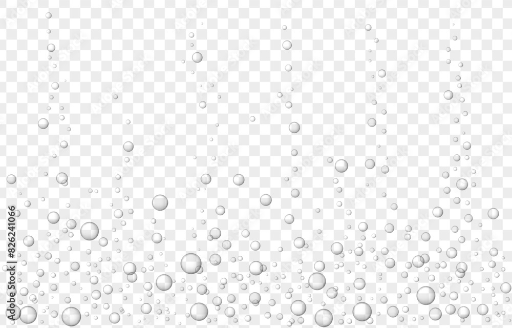 Airy black soda bubbles, abstract bubbles under water on a light transparent background. Fizzy transparent bubbles for the design of carbonated drinks, aquarium, champagne. Airy black soda bubbles, abstract bubbles under water on a light transparent background. Fizzy transparent bubbles for the design of carbonated drinks, aquarium, champagne.