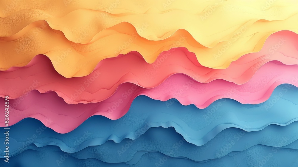 Colorful Wavy Abstract Background with Water Droplets Colorful Wavy Abstract Background with Water Droplets