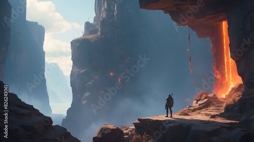 person on the cliff