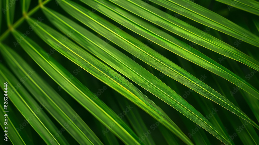 Striped of palm leaf, Abstract green texture background. Striped of palm leaf, Abstract green texture background.
