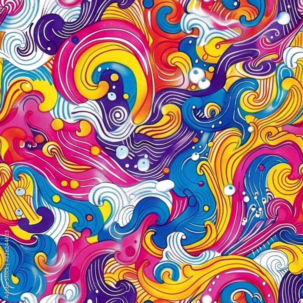 Vibrant Psychedelic Swirl Pattern - Abstract Colorful Background Vibrant Psychedelic Swirl Pattern - Abstract Colorful Background