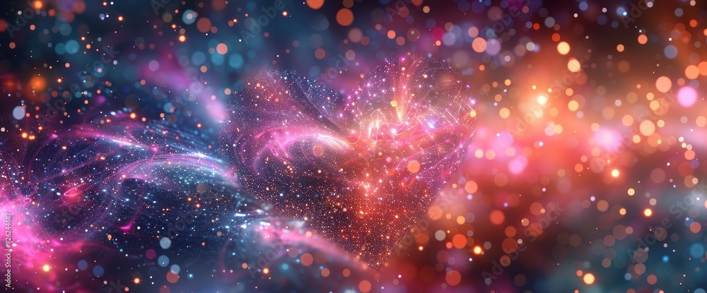 Love Visualized As A Cascade Of Radiant Cosmic Particles, Abstract Background Images