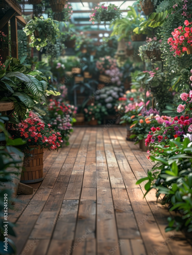 Blurred Background of a Garden Center Interior