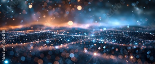 Love Visualized As A Cascade Of Shimmering Stars, Abstract Background Images photo