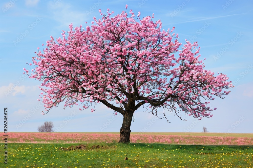Fototapeta premium Blossoming Tree. Spring Blossom Tree with Fresh Air Background