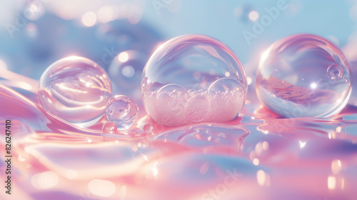 3d bubble illustration, water