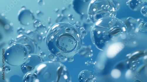 3d bubble illustration, water