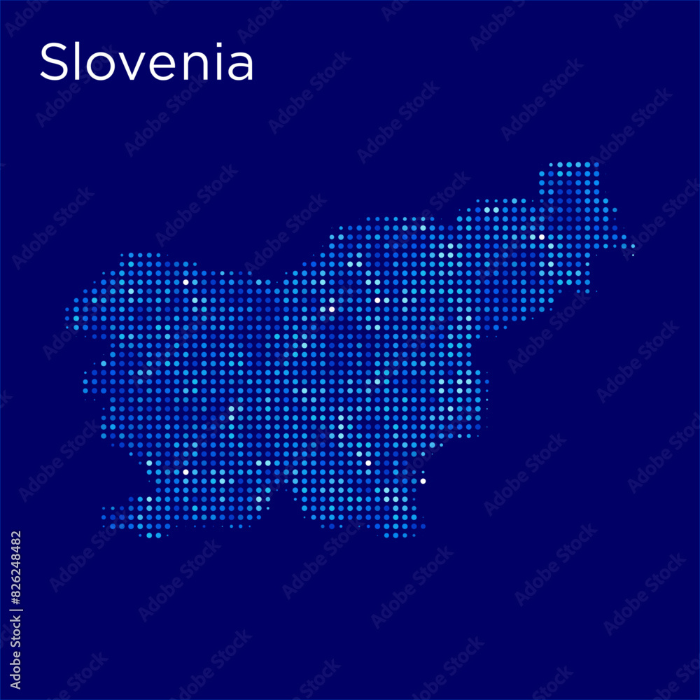 slovenia map with blue bg slovenia map with blue bg