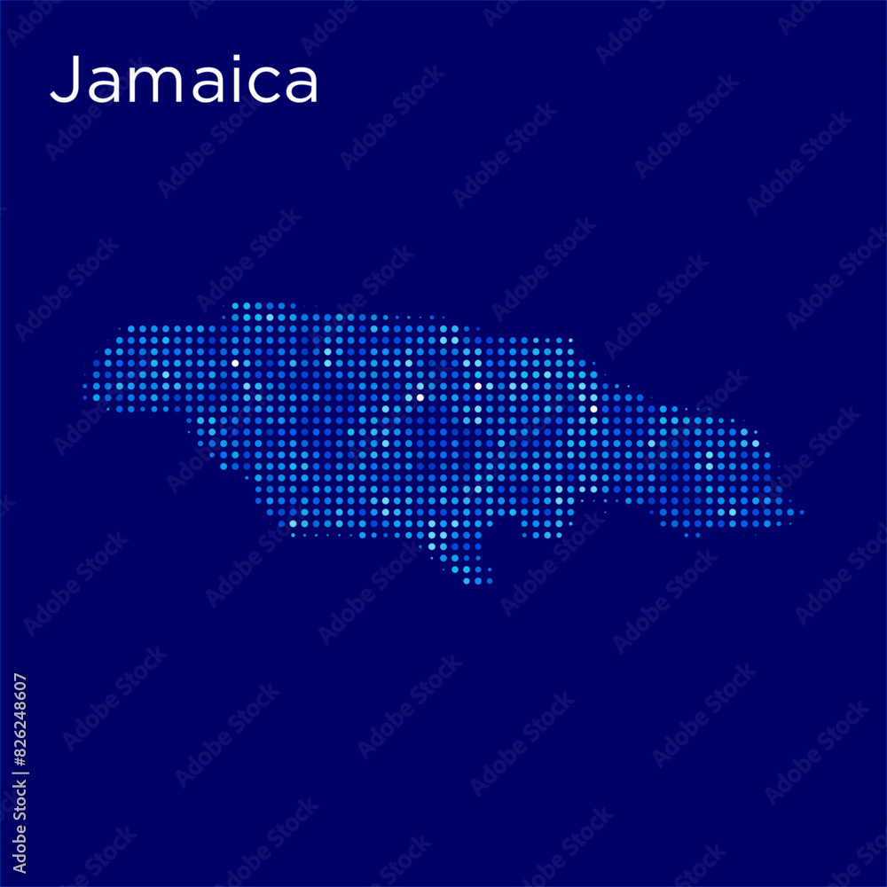 jamaica map with blue bg jamaica map with blue bg